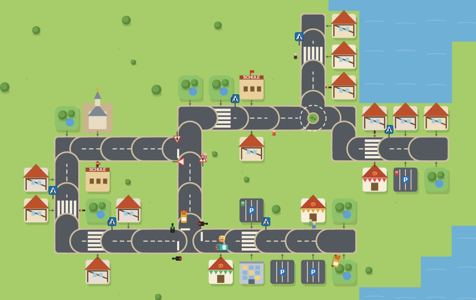 screenshot of traffic game