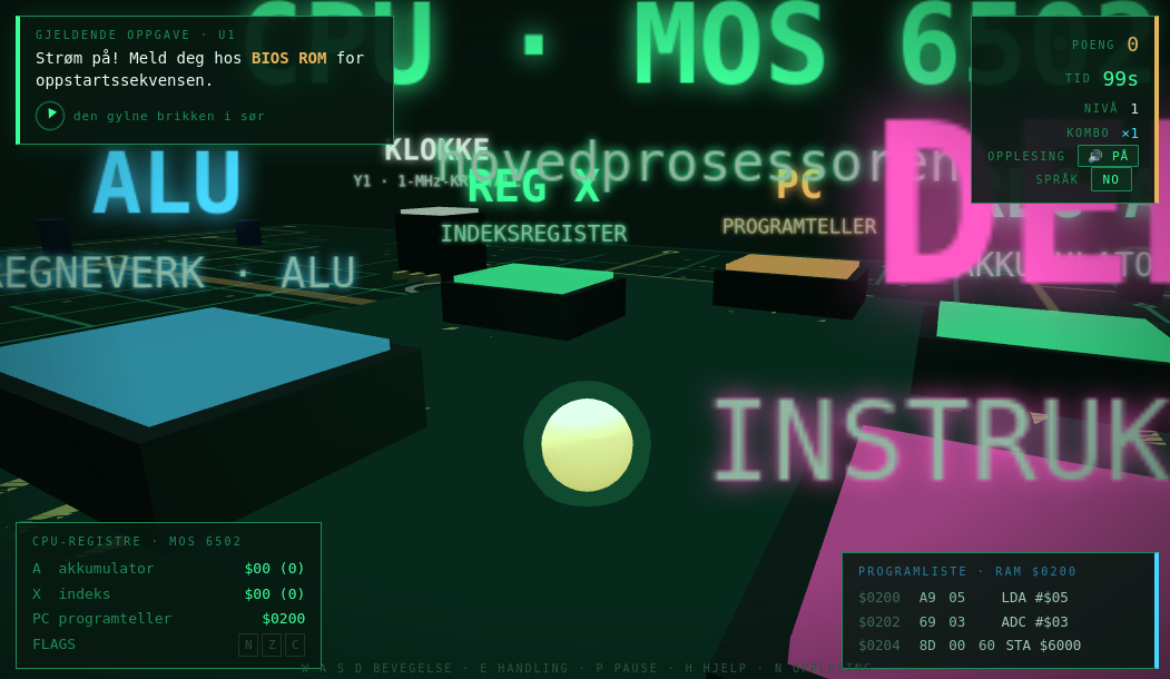 screenshot of Byte Runner game